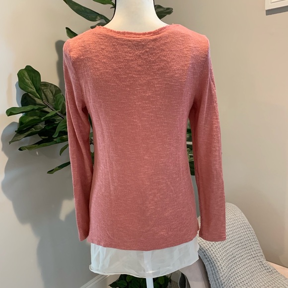 Coral sweater with layered look - Picture 3 of 3